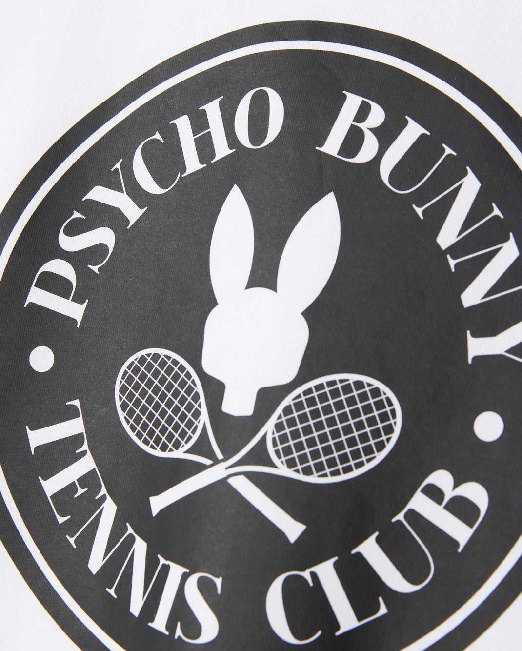 T Shirt Graphique Psycho Bunny Courtside Graphic Tee Blanche Homme | IHR-07516599